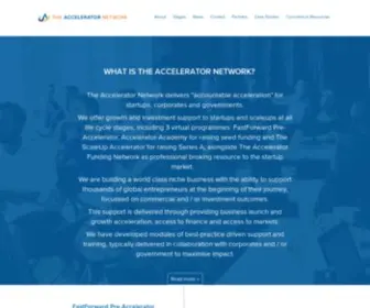 Theacceleratornetwork.com(Support for high growth tech & digital media startups) Screenshot