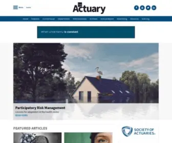 Theactuarymagazine.com(The Actuary magazine by Society of Actuaries (SOA)) Screenshot