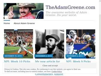 TheadamGreene.com(The awesome website of Adam Greene. Do your worst) Screenshot