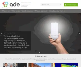 Theade.co.uk(The Association for Decentralised Energy) Screenshot