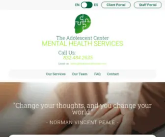 Theadolescentcenter.com(The Adolescent Center and Mental Health Services) Screenshot