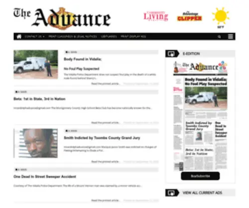 Theadvancenews.com(The Advance Site) Screenshot