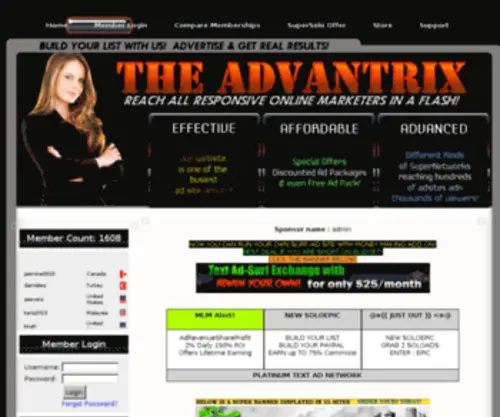 Theadvantrix.com(The Advantrix) Screenshot