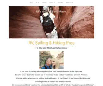 Theadventuretravelers.com(RV, Sailing, and Hiking Pros) Screenshot