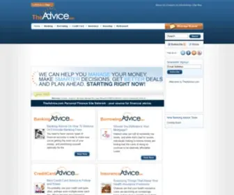 Theadvice.com(Personal Finance Advice Site Network) Screenshot