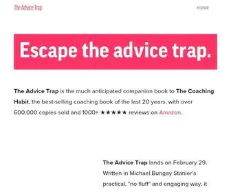 Theadvicetrap.com(The Advice Trap by Michael Bungay Stanier) Screenshot