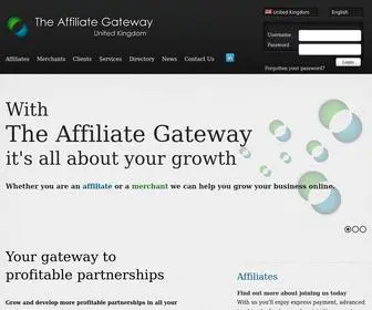 Theaffiliategateway.com(Grow and develop your online sales in United Kingdom with an affiliate network) Screenshot