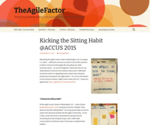 Theagilefactor.com(Thought provoking advice and guidance about all things agile) Screenshot