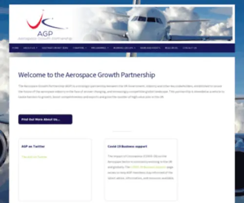 Theagp.aero(Working together to secure the future of UK Aerospace) Screenshot