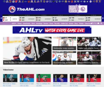 Theahl.com(The American Hockey League) Screenshot