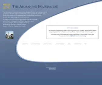 Theahmansonfoundation.org(The Ahmanson Foundation) Screenshot