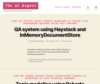 Theaidigest.in(Machine learning and Data science tutorials) Screenshot