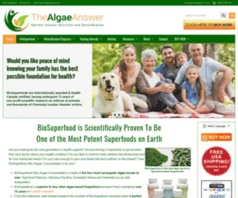 Thealgaeanswer.com(BioSuperfood, Bio-Algae Concentrates, Liquid Zeolite) Screenshot