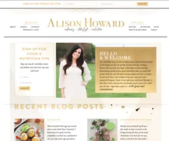 Thealisonhoward.com(Nutrition) Screenshot