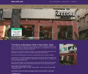 Theallurehotel.com(New Delhi Hotel) Screenshot