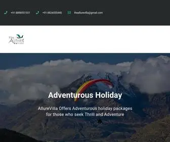 Theallurevilla.com(Best Luxury Family Resort near Nainital in Naukuchiatal with Parking near Nainital Lake) Screenshot