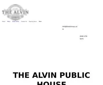 Thealvinnyc.com(The Alvin Public House) Screenshot