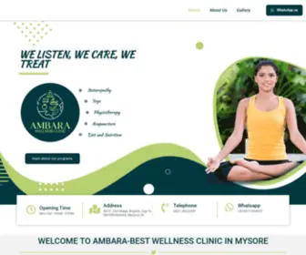 Theambara.com(Wellness clinic in Mysore) Screenshot