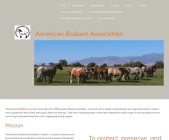 Theamericanbrabantassociation.net(American Brabant Association Horse Registration) Screenshot