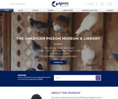 Theamericanpigeonmuseum.org(The American Pigeon Museum & Library (APM&L)) Screenshot