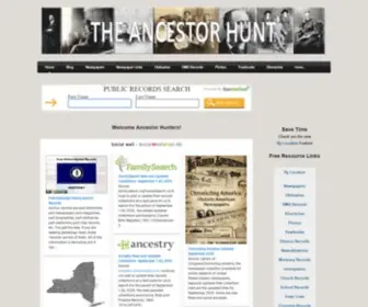 Theancestorhunt.com(The Ancestor Hunt) Screenshot