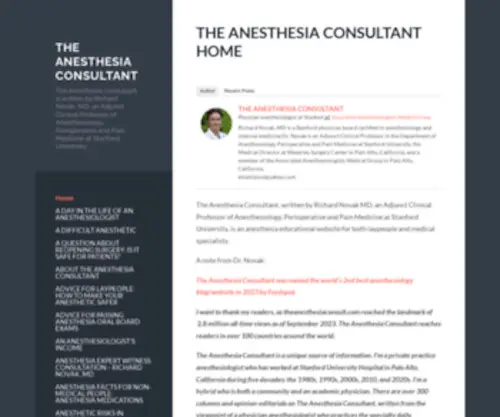 Theanesthesiaconsultant.com(Theanesthesiaconsultant) Screenshot