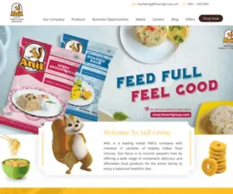 Theanilgroup.com(Anil Foods) Screenshot