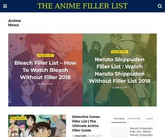 Theanimefillerlist.com(Anime Filler Guide) Screenshot
