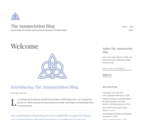 Theannunciationblog.org(Announcing the wonder) Screenshot