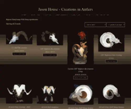 Theantlershack.com(Bighorn Sheep Lamps Wild Sheep reproductions Wild Sheep Creations) Screenshot