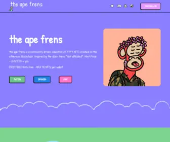 Theapefrens.com(The ape frens) Screenshot