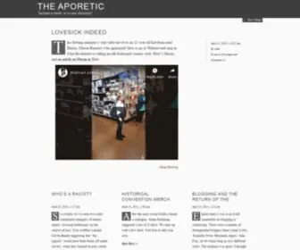 Theaporetic.com(The Aporetic) Screenshot