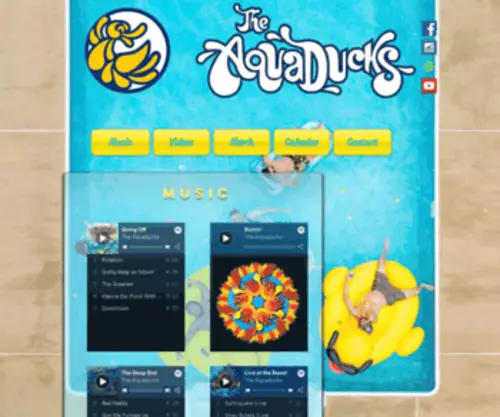 Theaquaducks.com(Funk Band) Screenshot
