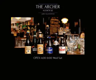 Thearcheralehouse.com(Alehouse Pub Beer Food Whiskey) Screenshot