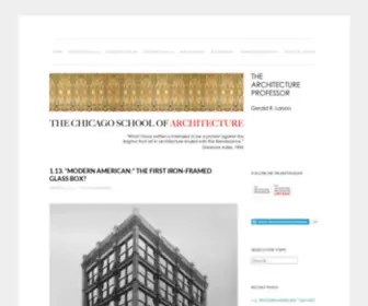 Thearchitectureprofessor.com(A lesson in the intersection of history and buildings) Screenshot