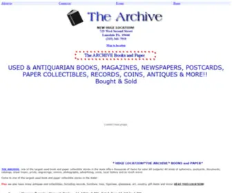 Thearchivebooksandpaper.com(The ARCHIVE Books and Paper) Screenshot