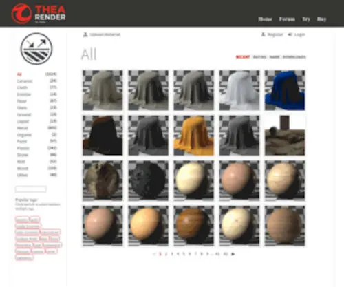 Thearender.media(Thea Render Online Repository) Screenshot