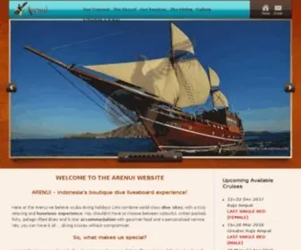 Thearenui.com(Arenui the Boutique Liveaboard) Screenshot