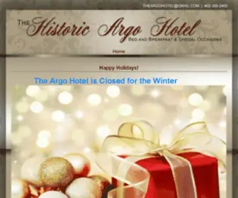 Theargohotel.com(THE "Historic" ARGO HOTEL Bed & Breakfast) Screenshot