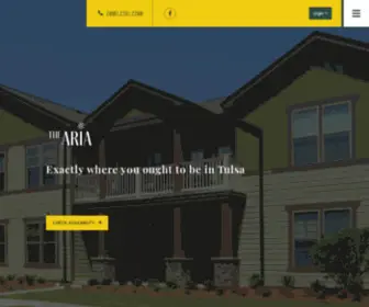 Theariatulsa.com(The Aria at Woodlands South) Screenshot