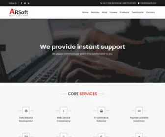 Thearsoft.com(Web development outsourcing company) Screenshot