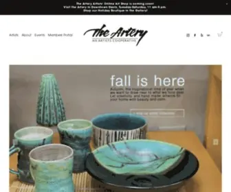 Theartery.net(The Artery Gallery is an Artists Cooperative Gallery in Davis) Screenshot