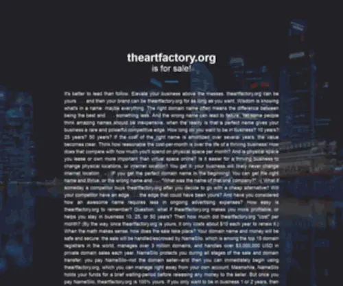 Theartfactory.org(Theartfactory) Screenshot