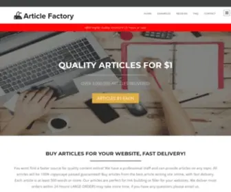 Thearticlefactory.com(Article Writing from $1) Screenshot