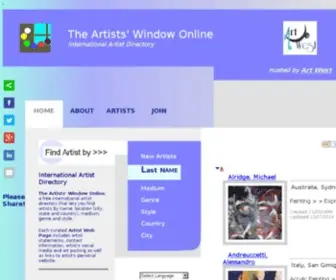 Theartistswindowonline.com(The Artists Window Online) Screenshot