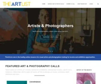 Theartlist.com(Art & Photo Calls for Visual Artists and Photographers) Screenshot