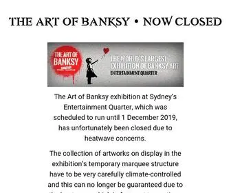 Theartofbanksyau.com.au(The World's Largest Exhibition of Banksy Art) Screenshot