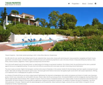 Theasisproperties.gr(Theasis Properties in Peloponnese) Screenshot