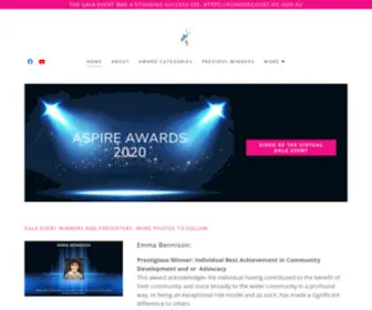 Theaspireawards.com.au(The Aspire Awards(c)) Screenshot