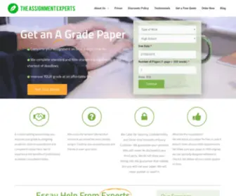 Theassignmentexperts.com(Cheap writing company) Screenshot